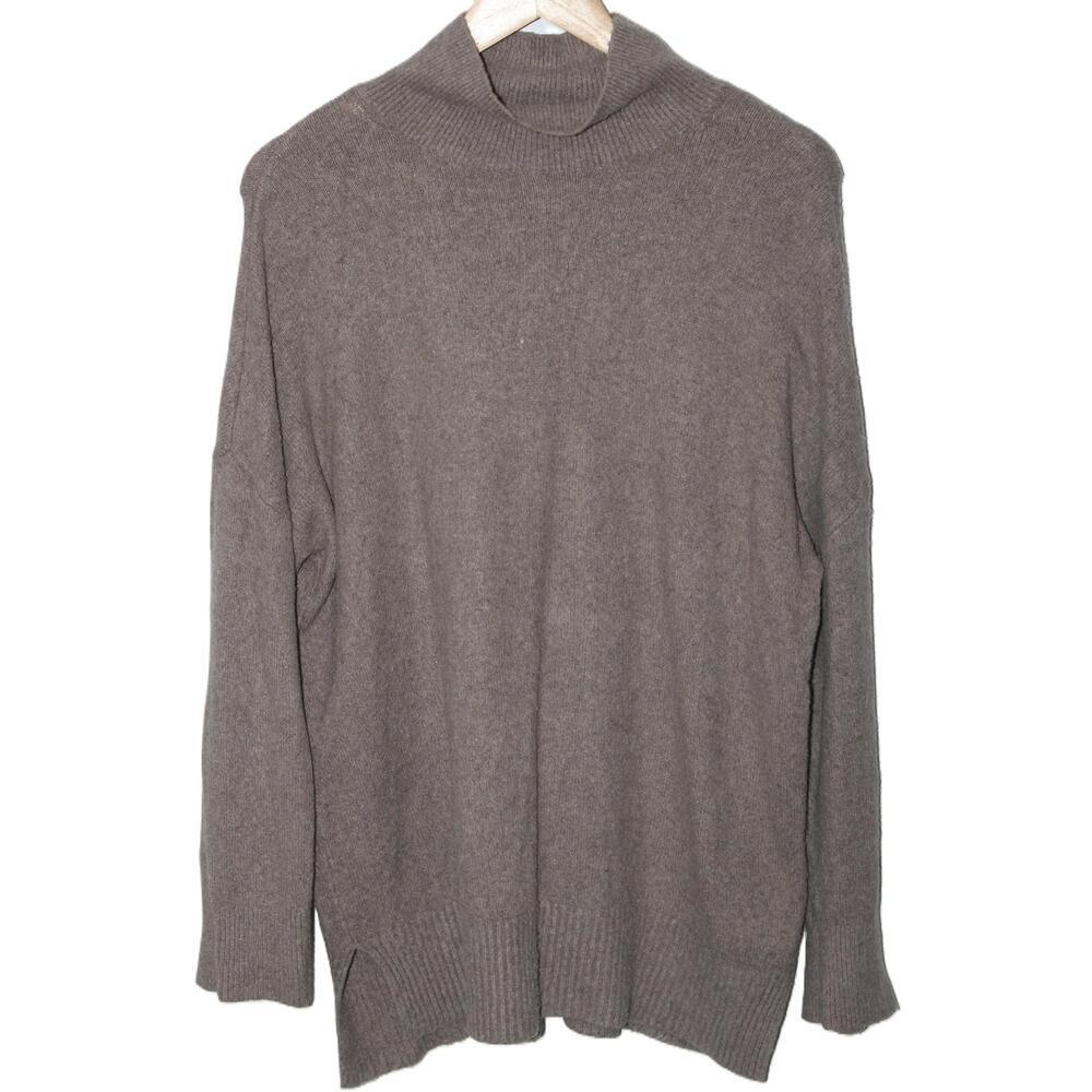 Abercrombie & Fitch Gray Grey Ribbed Knit Long Sleeve Turtleneck Sweater Size L